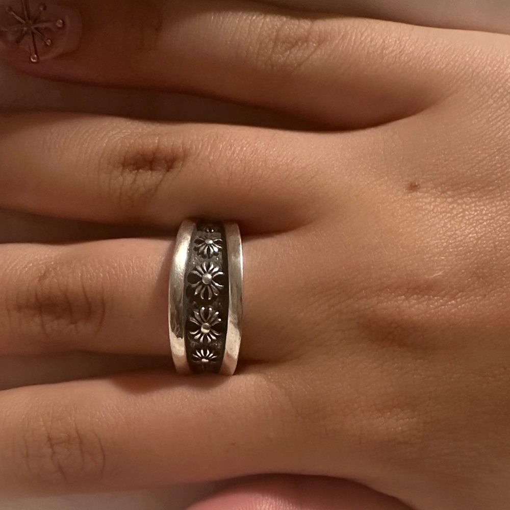 Chrome heart ring